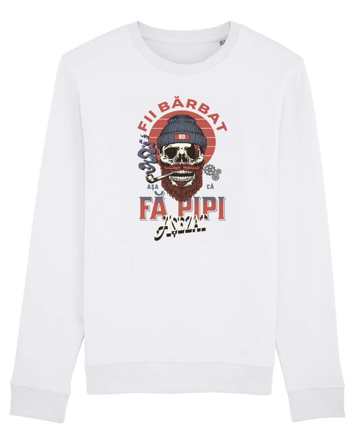 Bluză mânecă lungă Unisex Rise White