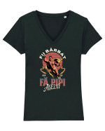 E timpul sa fii barbat, fă pipi așezat! Scoate bărbăția din tine. Sarcasm Tricou mânecă scurtă guler V Damă Evoker
