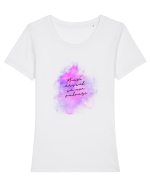 M-am născut să am valoare Tricou mânecă scurtă guler larg fitted Damă Expresser