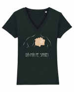 Dă-mă pe spate! Tricou mânecă scurtă guler V Damă Evoker