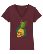 Pineapple Head Tricou mânecă scurtă guler V Damă Evoker
