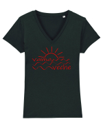 Vama Veche Fun Tricou mânecă scurtă guler V Damă Evoker