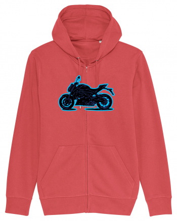 Street Motorcycle Neon Carmine Red