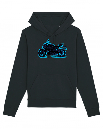 Street Motorcycle Neon Black