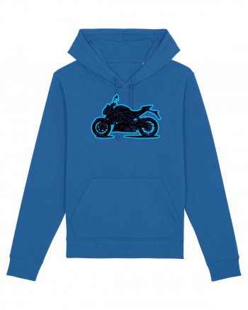Street Motorcycle Neon Royal Blue