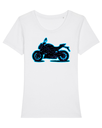 Street Motorcycle Neon White