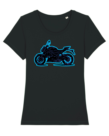 Street Motorcycle Neon Black