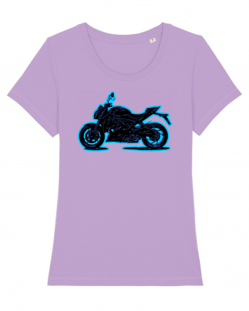 Street Motorcycle Neon Lavender Dawn