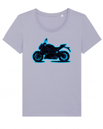 Street Motorcycle Neon Lavender