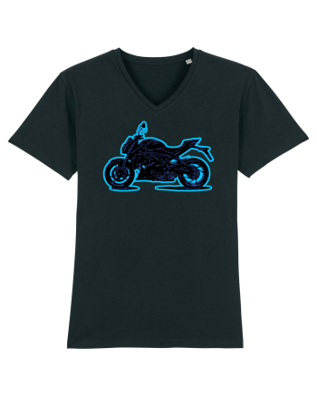 Street Motorcycle Neon Black