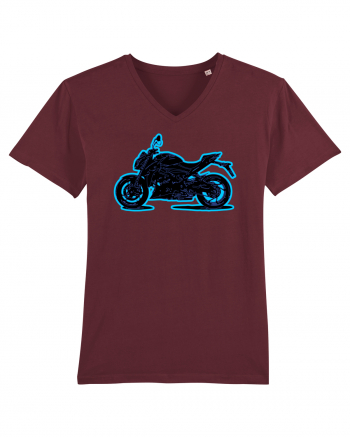 Street Motorcycle Neon Burgundy