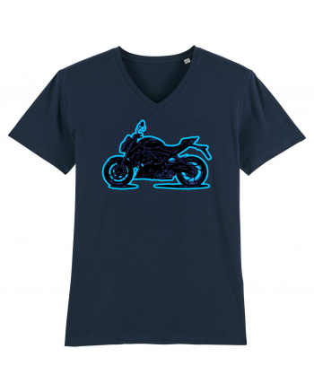 Street Motorcycle Neon French Navy