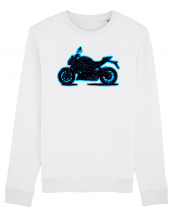Street Motorcycle Neon White