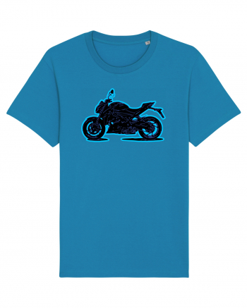 Street Motorcycle Neon Azur