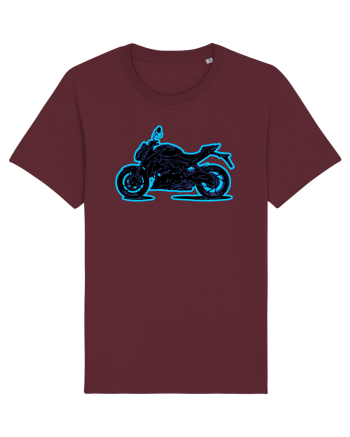 Street Motorcycle Neon Burgundy