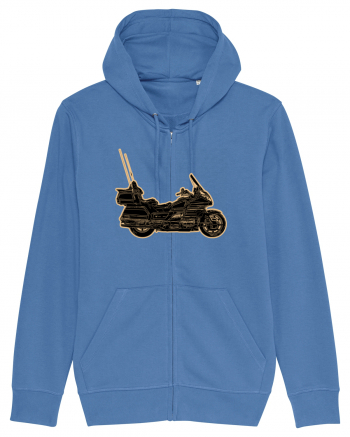 Motorcycle of gold Bright Blue