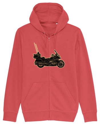 Motorcycle of gold Carmine Red