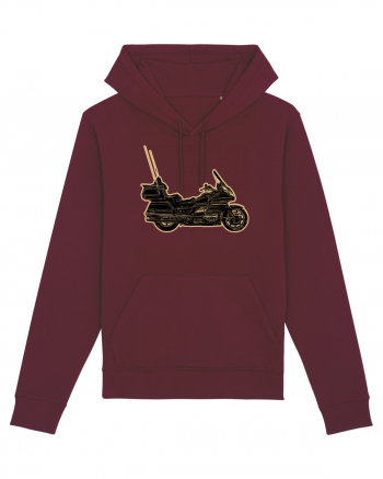 Motorcycle of gold Burgundy