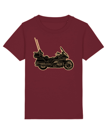 Motorcycle of gold Burgundy