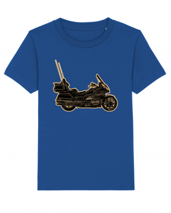 Motorcycle of gold Majorelle Blue