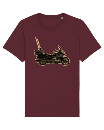 Motorcycle of gold Burgundy