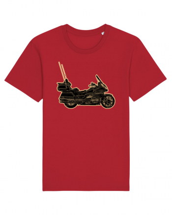 Motorcycle of gold Red