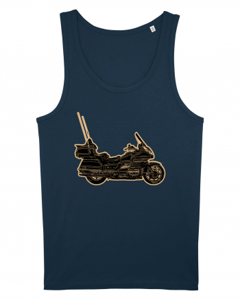 Motorcycle of gold Navy