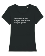 introvertit Tricou mânecă scurtă guler larg fitted Damă Expresser
