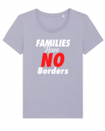 Families have no borders Tricou mânecă scurtă guler larg fitted Damă Expresser