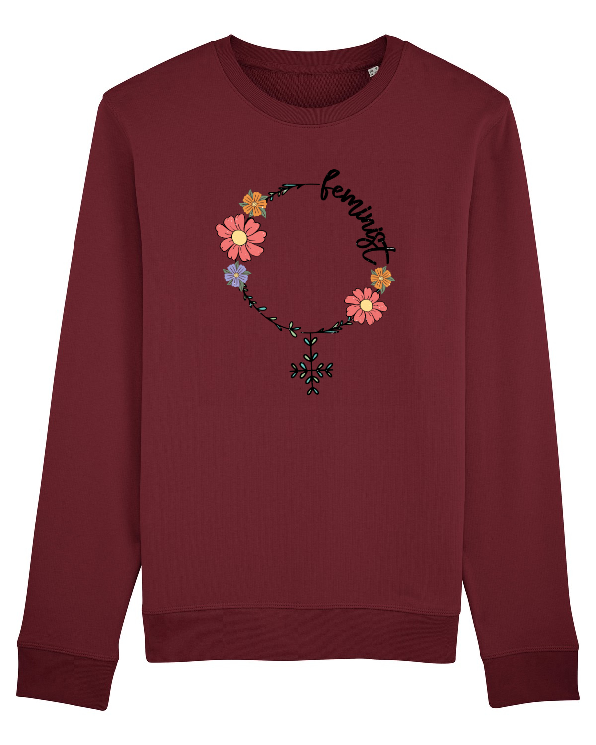 Bluză mânecă lungă Unisex Rise Burgundy