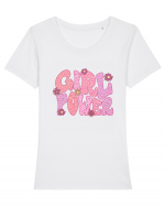 Girl Power Tricou mânecă scurtă guler larg fitted Damă Expresser