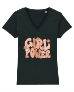 Girl Power Tricou mânecă scurtă guler V Damă Evoker