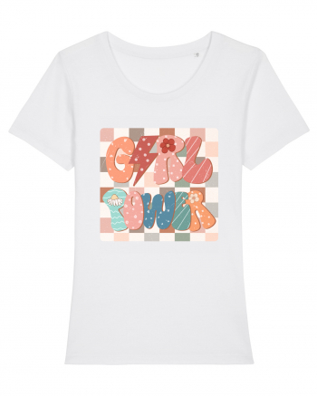 Girl Power Retro Style White