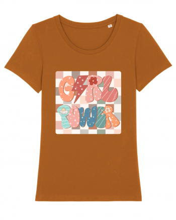 Girl Power Retro Style Roasted Orange