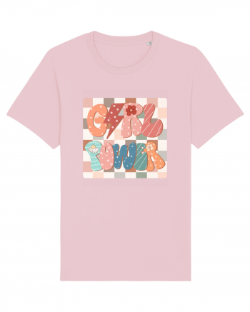 Girl Power Retro Style Cotton Pink