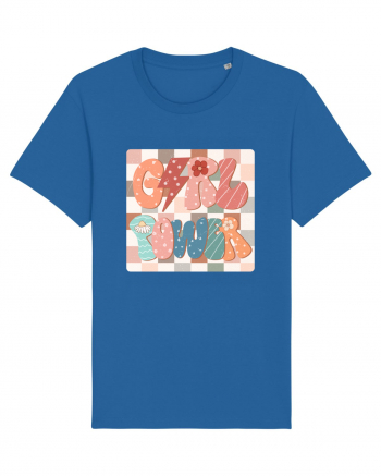 Girl Power Retro Style Royal Blue