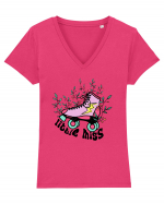 Little Miss Tricou mânecă scurtă guler V Damă Evoker