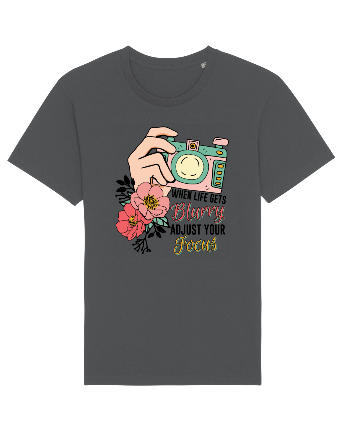 Tricou mânecă scurtă Unisex Rocker Anthracite