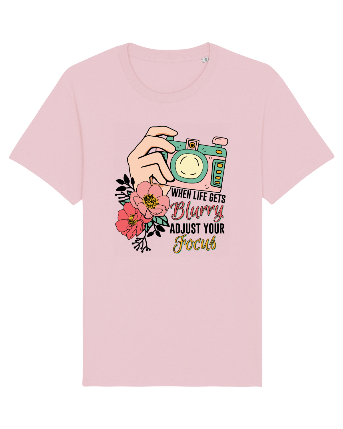 Tricou mânecă scurtă Unisex Rocker Cotton Pink