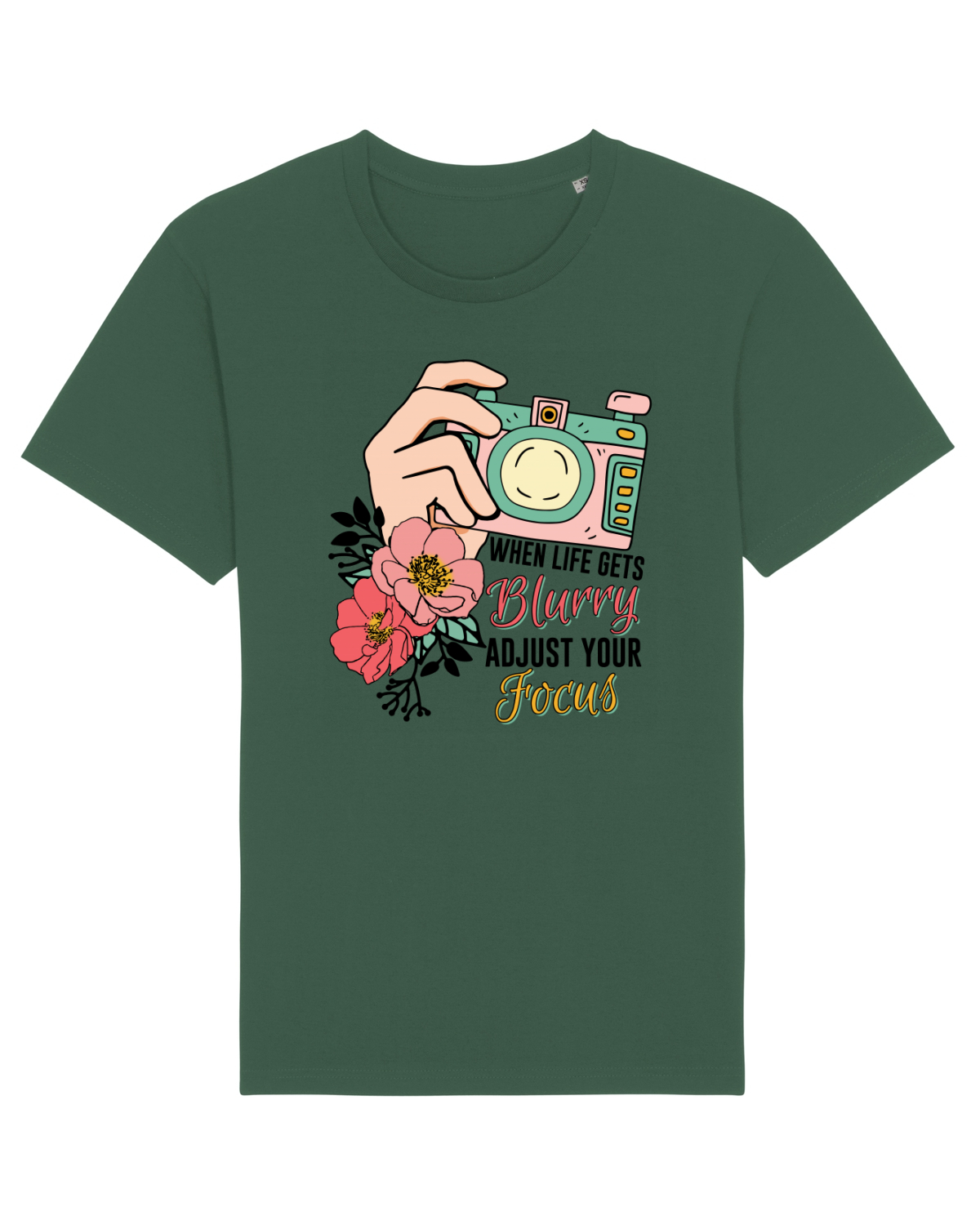 Tricou mânecă scurtă Unisex Rocker Bottle Green