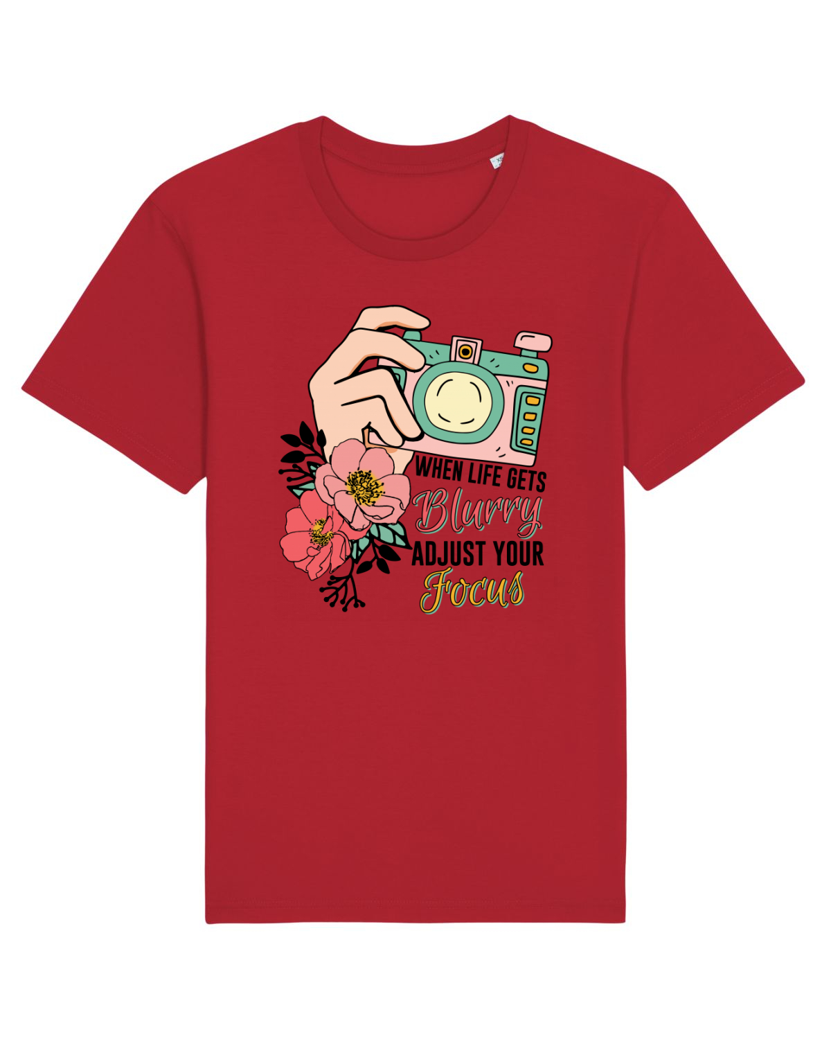 Tricou mânecă scurtă Unisex Rocker Red