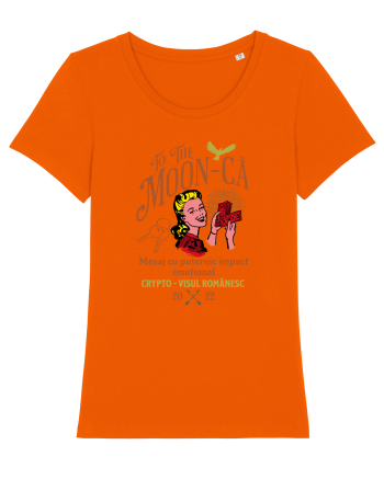 Crypto To The Moon-ca. Mesaj cu puternic impact emotional Bright Orange
