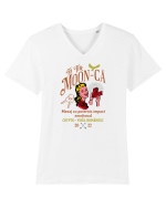 Crypto To The Moon-ca. Mesaj cu puternic impact emotional Tricou mânecă scurtă guler V Bărbat Presenter