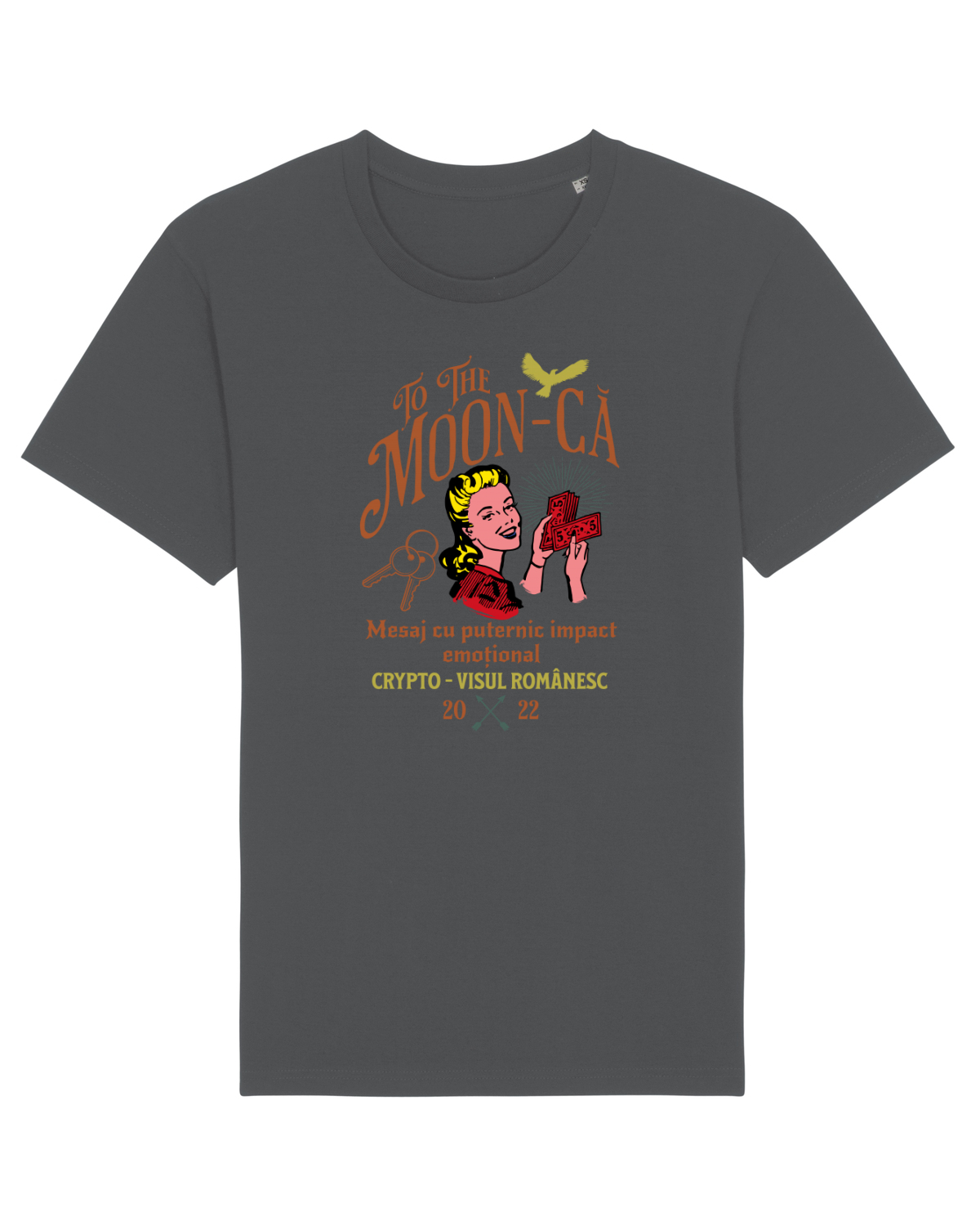 Tricou mânecă scurtă Unisex Rocker Anthracite