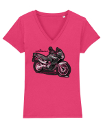 Rally Touring Transalp 650 Tricou mânecă scurtă guler V Damă Evoker