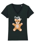 Psycho killer teddy bear Tricou mânecă scurtă guler V Damă Evoker