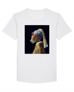 Vermeer - Jarl with a Pearl Earring Tricou mânecă scurtă guler larg Bărbat Skater