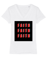 faith Tricou mânecă scurtă guler V Damă Evoker