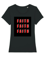 faith Tricou mânecă scurtă guler larg fitted Damă Expresser
