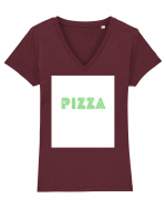 pizza Tricou mânecă scurtă guler V Damă Evoker